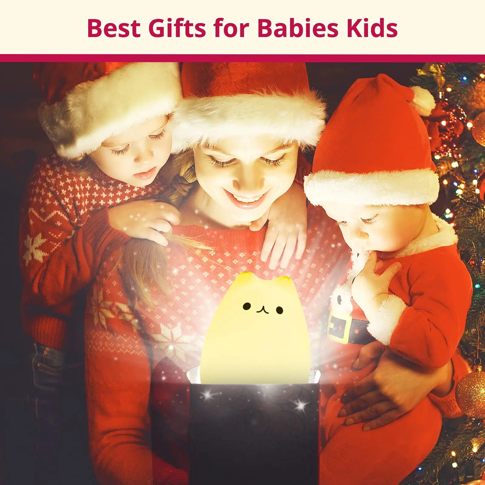 Cat Lamp Cute Night Light Gifts for Women Teen Girls Baby Night Lights for Kids Bedroom Silicone Nightlight for Children Toddler