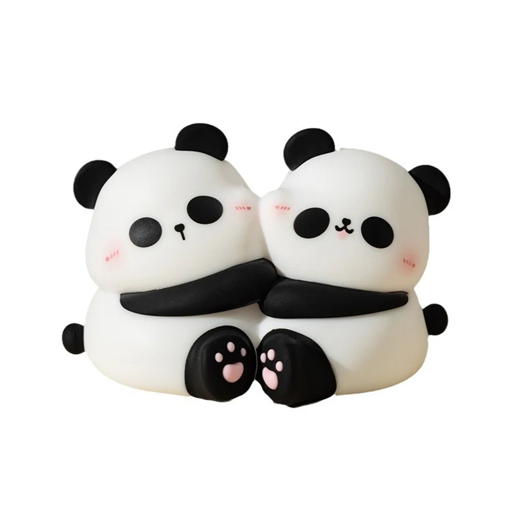 Cute Hug Panda Night Light LED Squishy Animal Night Lamp 3 Level Dimmable Nursery Nightlight for Breastfeeding Toddler Baby Kids