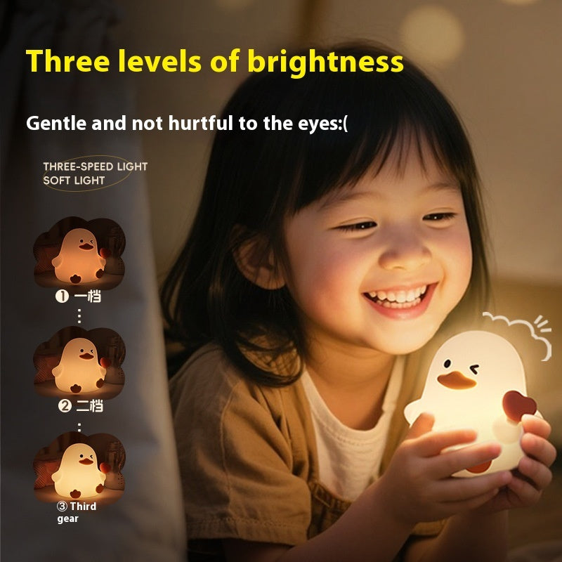 Love Duck Small Night Lamp Colorful Timing Night Light